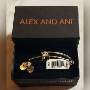 NWT Alex and Ani Silver Celestial Moon Duo Charm Bracelet
